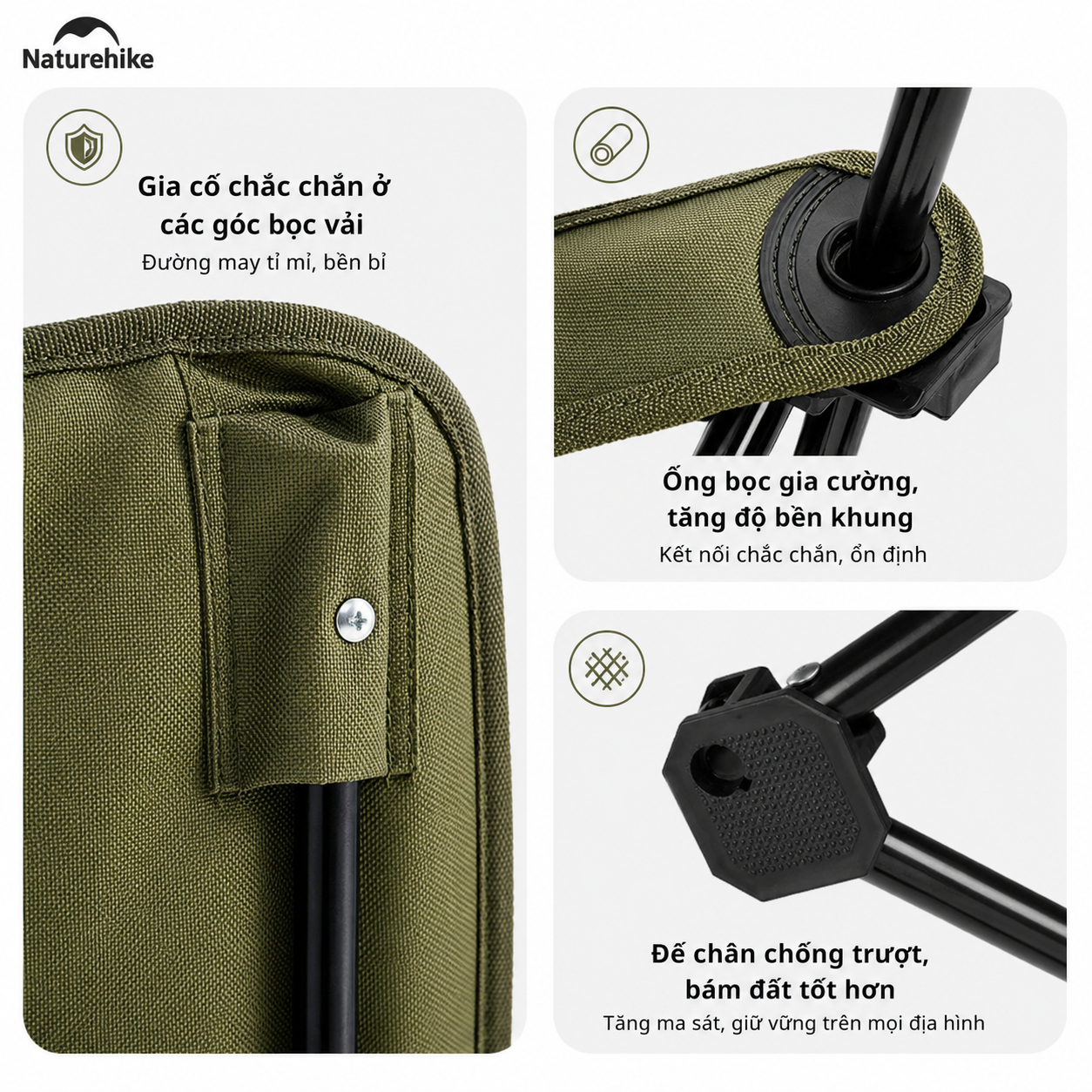 Ghế cắm trại thư giãn Naturehike Relaxing Folding Camping Chair CNK2450JJ020
