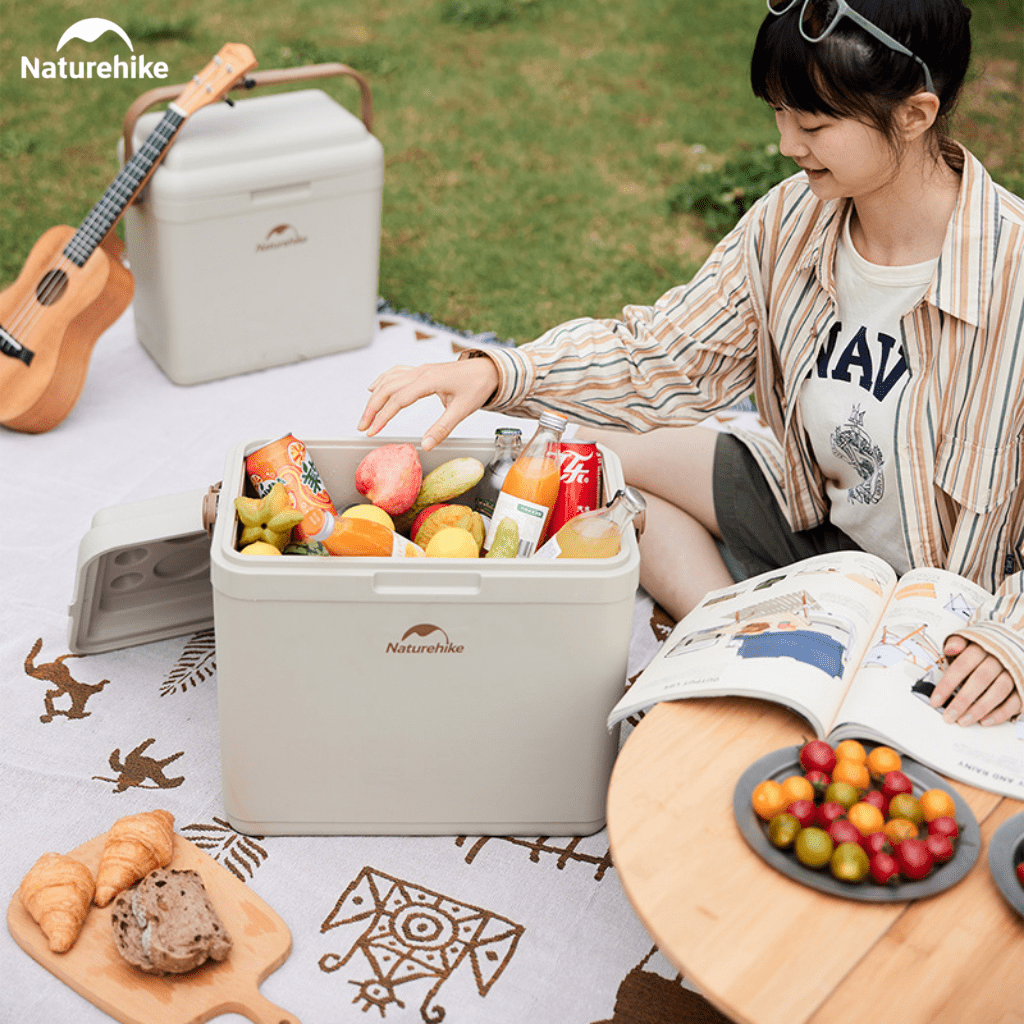 Thùng Đá Giữ Nhiệt Naturehike CNK2300BS011 9L–33L Cooler Camping Giữ Lạnh 24H, Nhựa PP, Dã Ngoại/BBQ