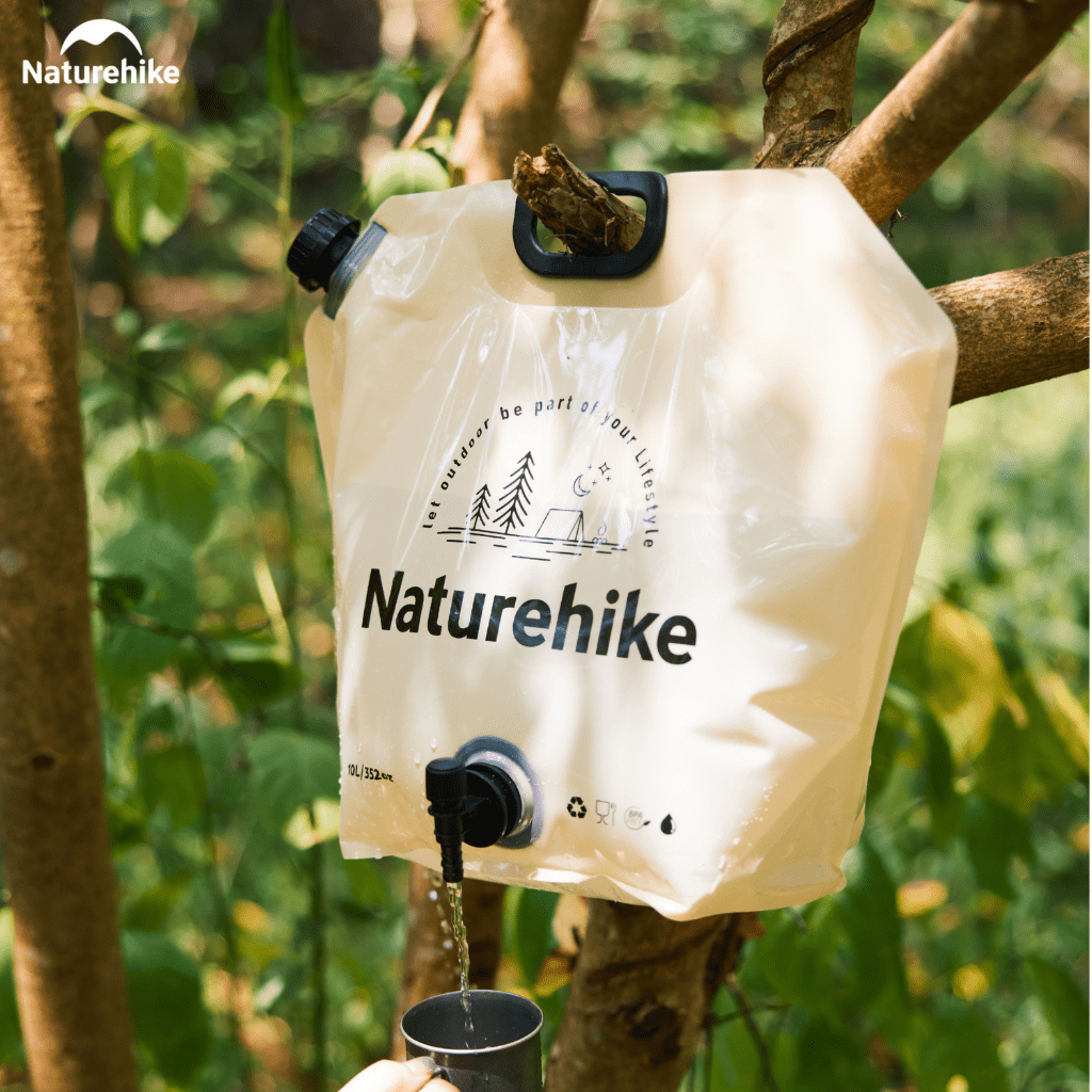 Túi Đựng Nước Gấp Gọn Naturehike 10L Có Vòi Siêu Nhẹ, Chống Rò Rỉ, Dùng Cắm Trại/Trekking