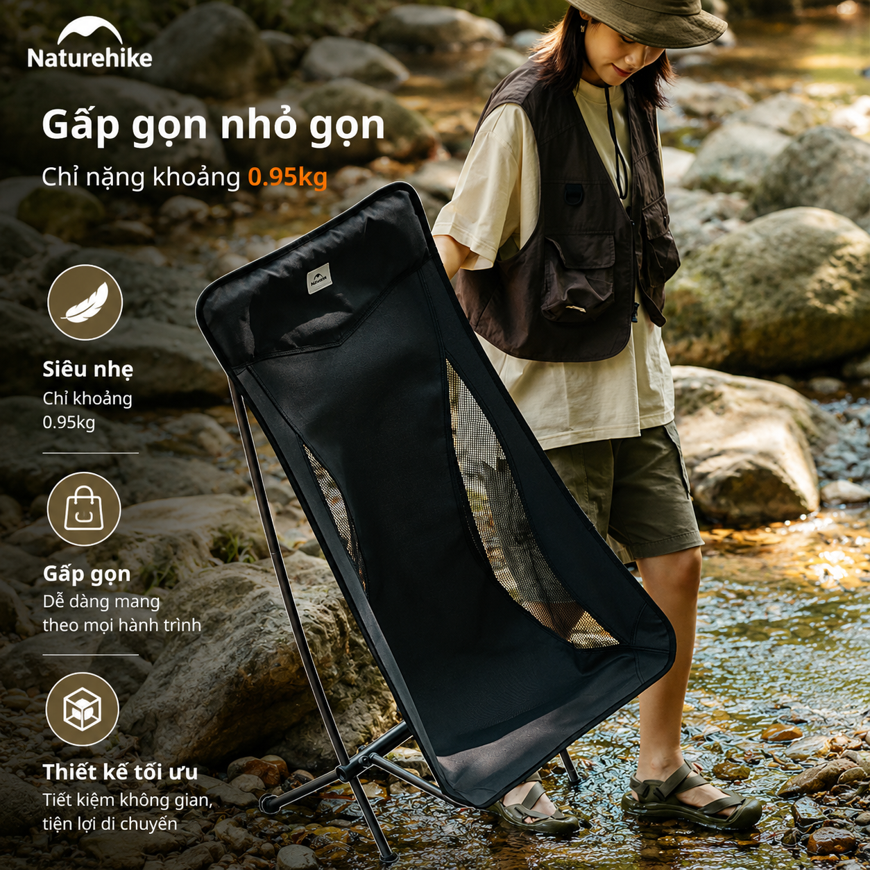 Ghế xếp mini gọn nhẹ Naturehike CNK2450JJ015