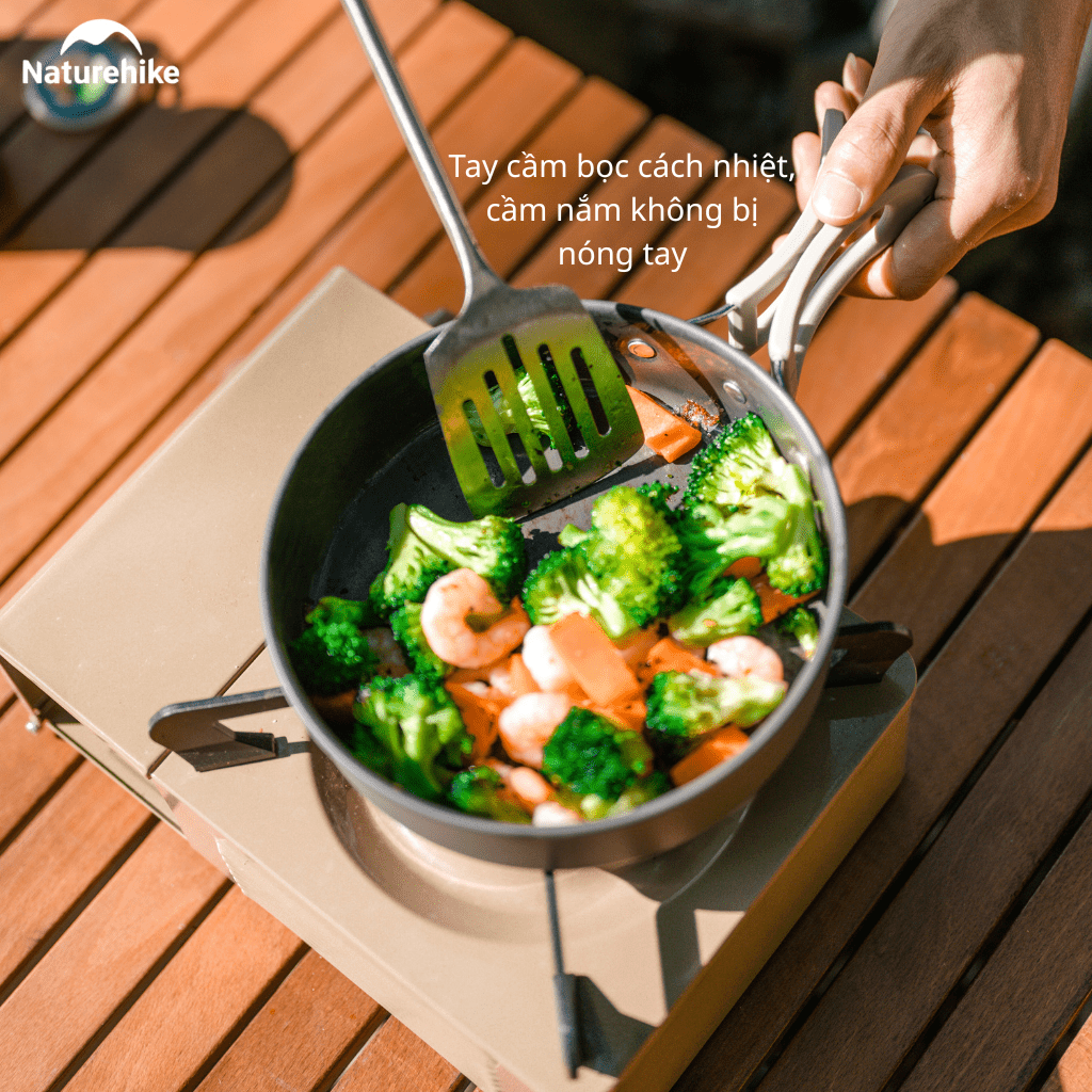 Bộ Nồi Dã Ngoại Naturehike CNK2450CF010 Nhôm 3 Lớp – Bộ Nấu Ăn Camping Gọn Nhẹ, Leo Núi, Cắm Trại