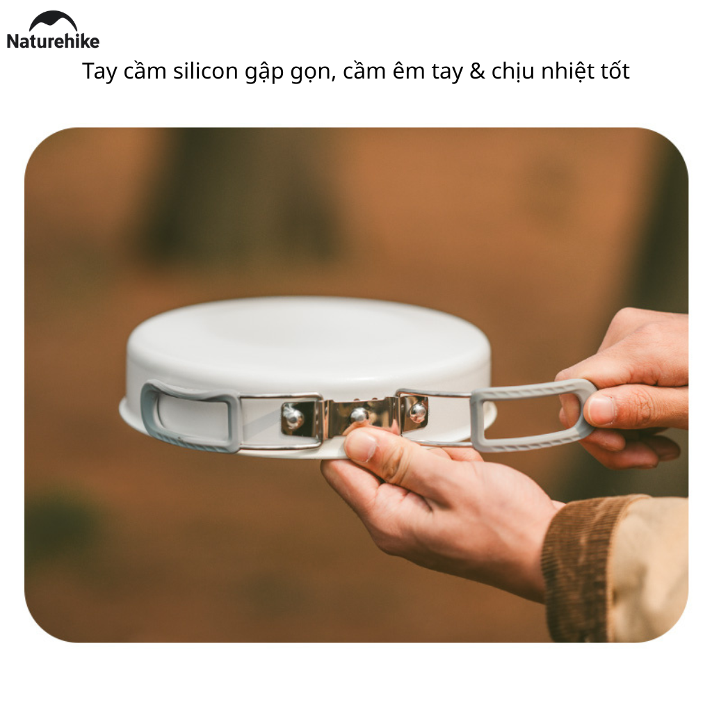 Bộ Nồi Dã Ngoại Naturehike CNK2450CF013 – Nồi Camping Tráng Men 5 Lớp, Chống Dính