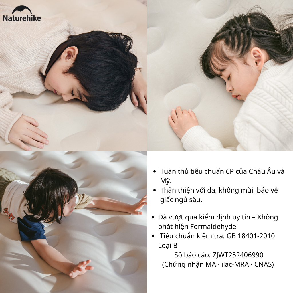 Đệm Hơi Naturehike CNK2550WS013 – Nệm Hơi Camping Tích Hợp Bơm Điện, Giường Hơi Gấp Gọn