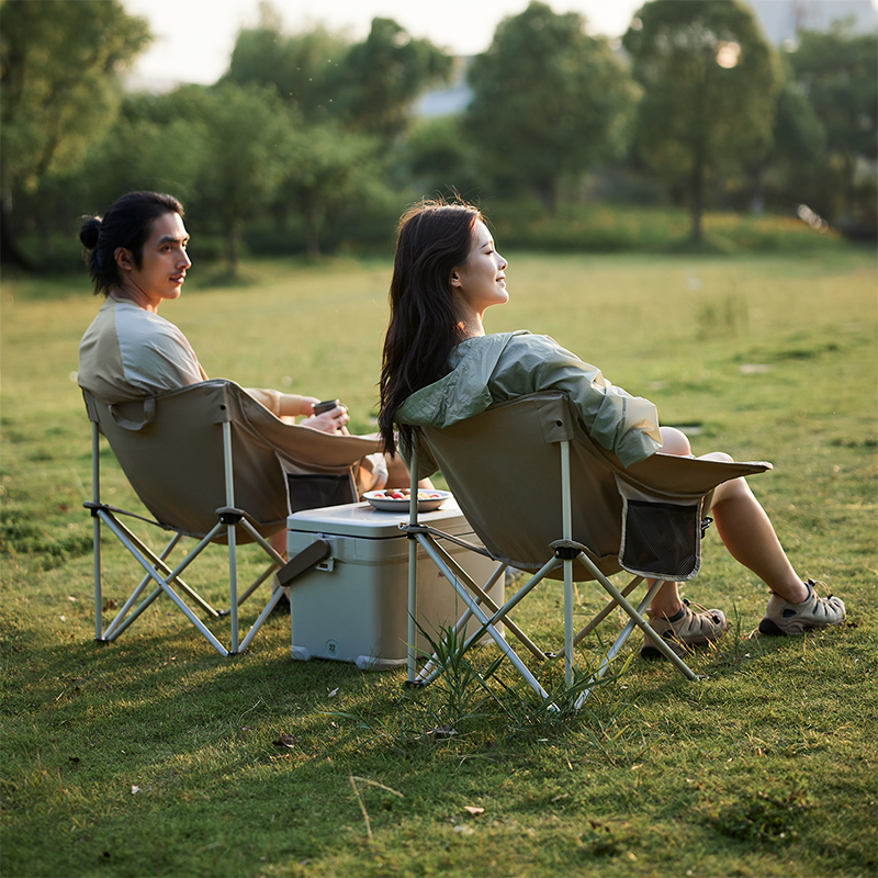 Ghế mặt trăng xếp thư giãn có tay dựa Naturehike Armrest Moon Chair CNH23JU13002 – Xám