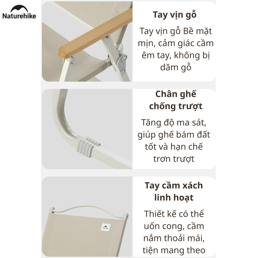 Ghế gấp dã ngoại Naturehike Folding Chair CNK2300JU012