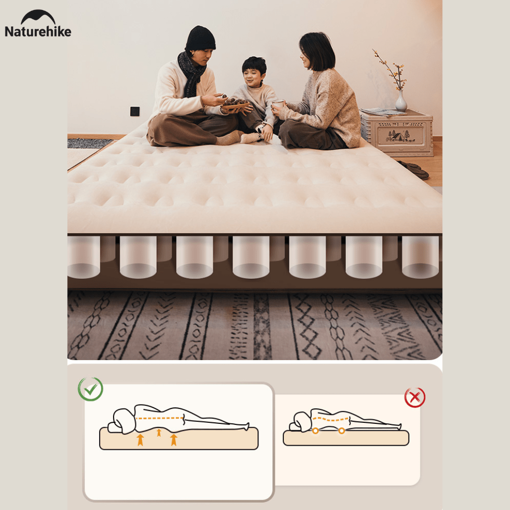 Đệm Hơi Naturehike CNK2550WS013 – Nệm Hơi Camping Tích Hợp Bơm Điện, Giường Hơi Gấp Gọn