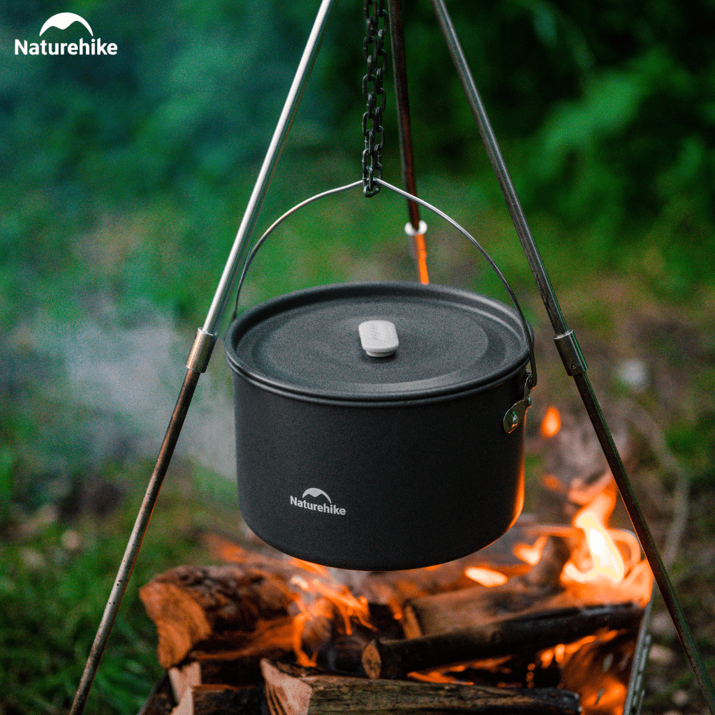 Bộ Nồi Dã Ngoại Naturehike CNK2450CF010 Nhôm 3 Lớp – Bộ Nấu Ăn Camping Gọn Nhẹ, Leo Núi, Cắm Trại