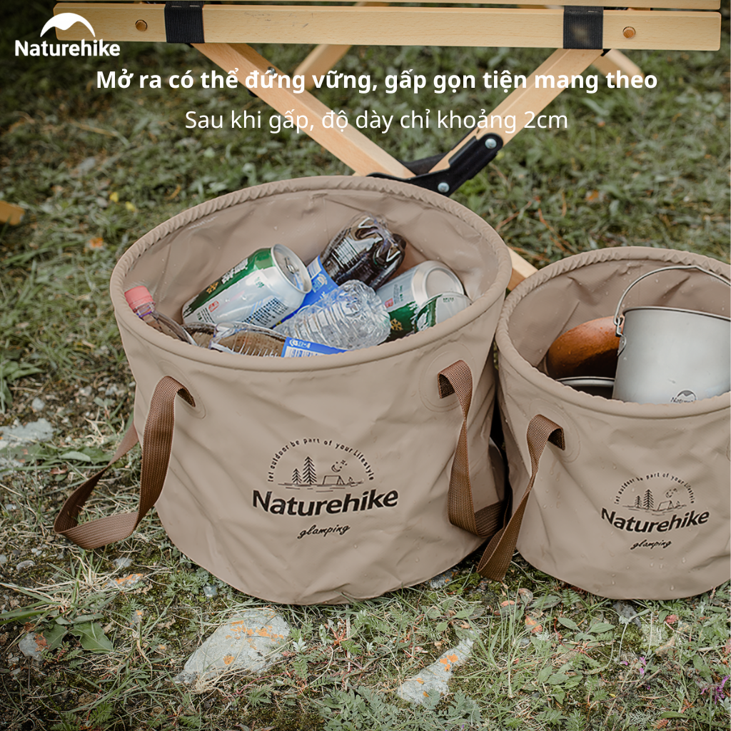 Xô Nước Gấp Gọn Naturehike NH20SJ040  – Chậu Rửa Dã Ngoại Chống Thấm, Nhẹ, Đa Năng Cắm Trại/Trekking