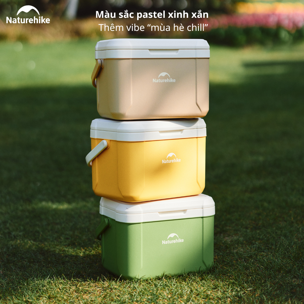 Thùng Đá Mini Naturehike Glamping Ice Cooler CNK2450CF012 18L – Giữ Lạnh 48H, Nhựa PP/PE Cao Cấp