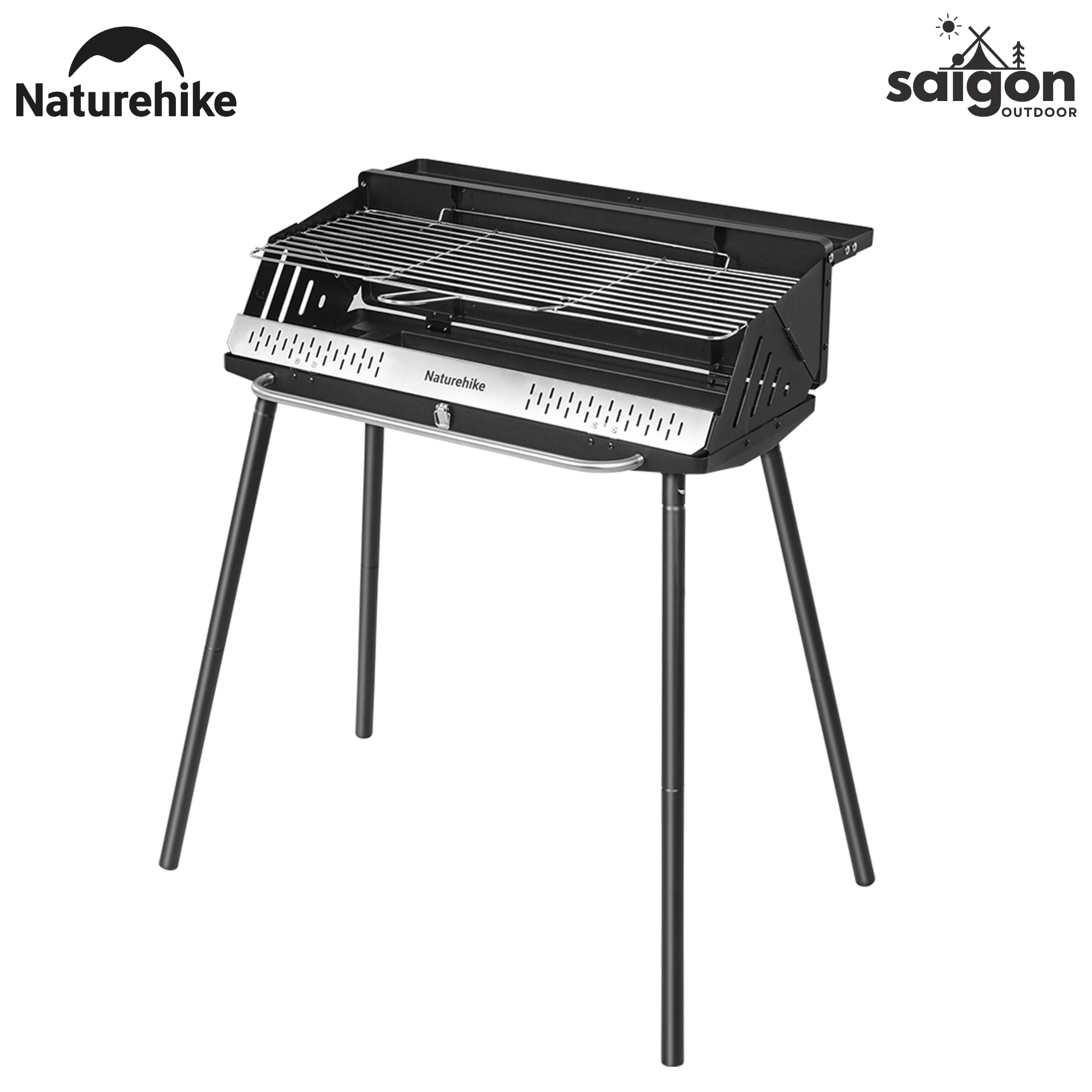 Bếp Nướng BBQ Naturehike N Play CNK2300015 – Bếp Than Dã Ngoại Gấp Gọn, Vỉ Nướng Lớn, Camping