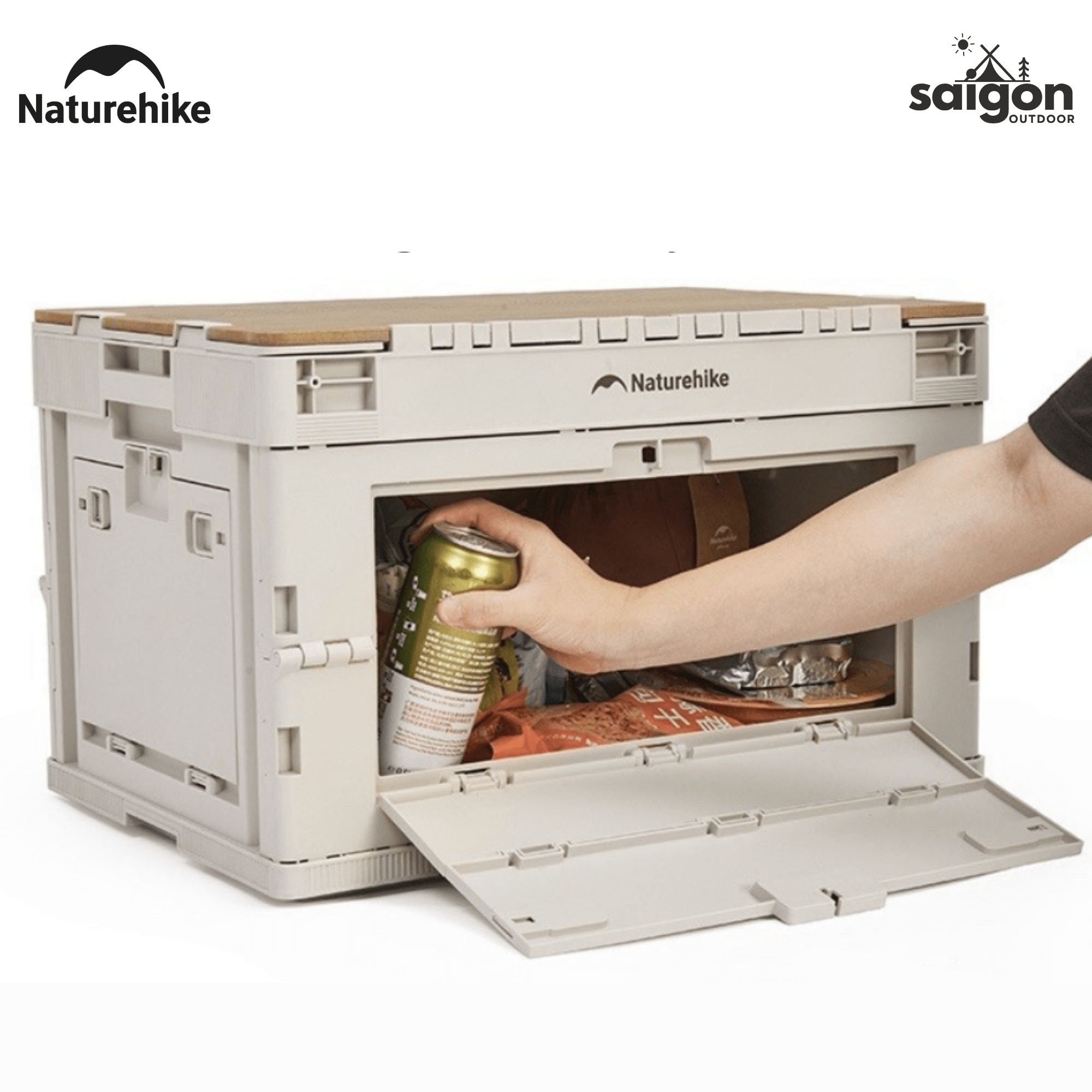 Thùng Đá Mini Naturehike Glamping Ice Cooler CNK2450CF012 18L – Giữ Lạnh 48H, Nhựa PP/PE Cao Cấp