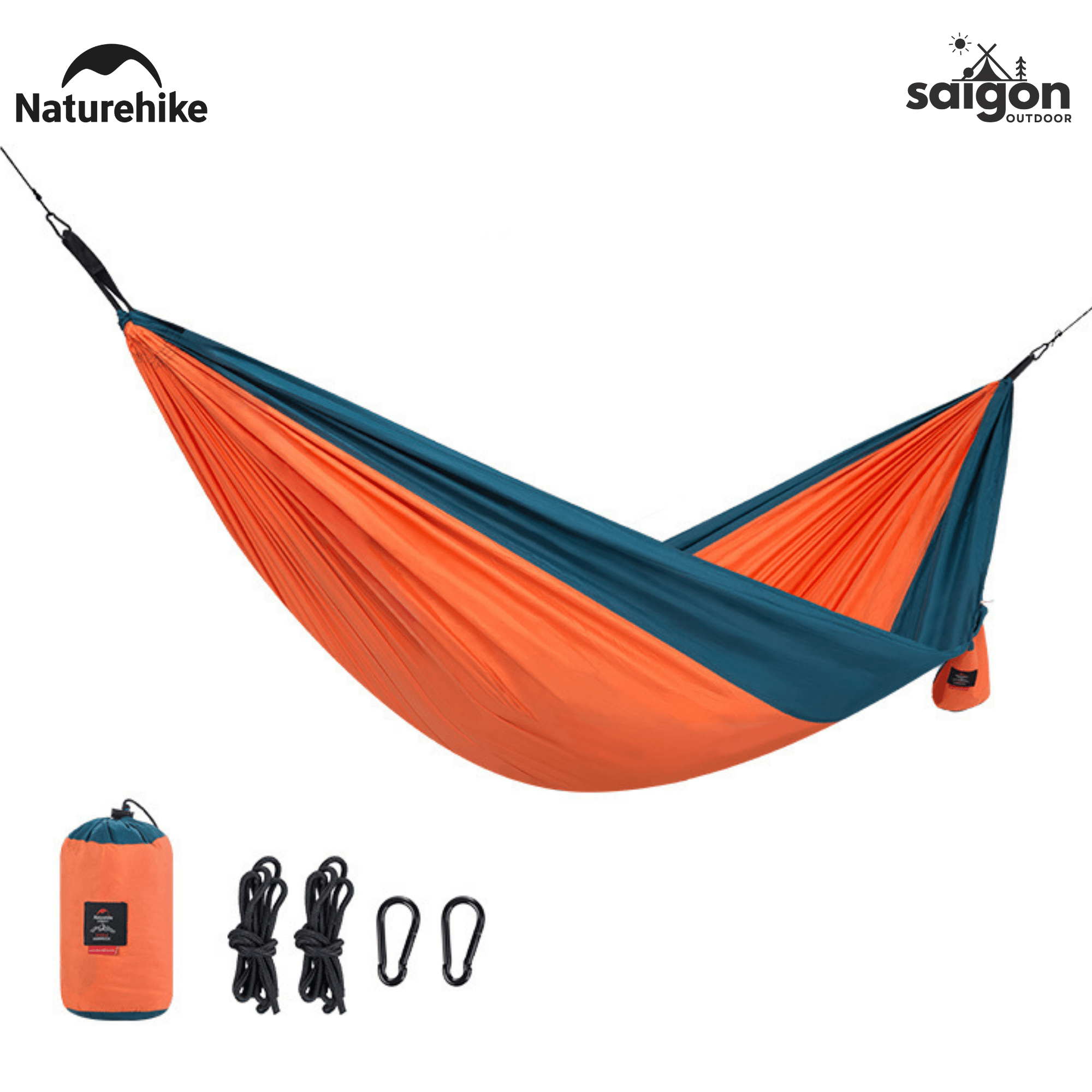 Võng Dã Ngoại Naturehike NH21DC011 Siêu Nhẹ Võng Camping Gấp Gọn, Chịu Tải 200kg, Đi Phượt/Trekking