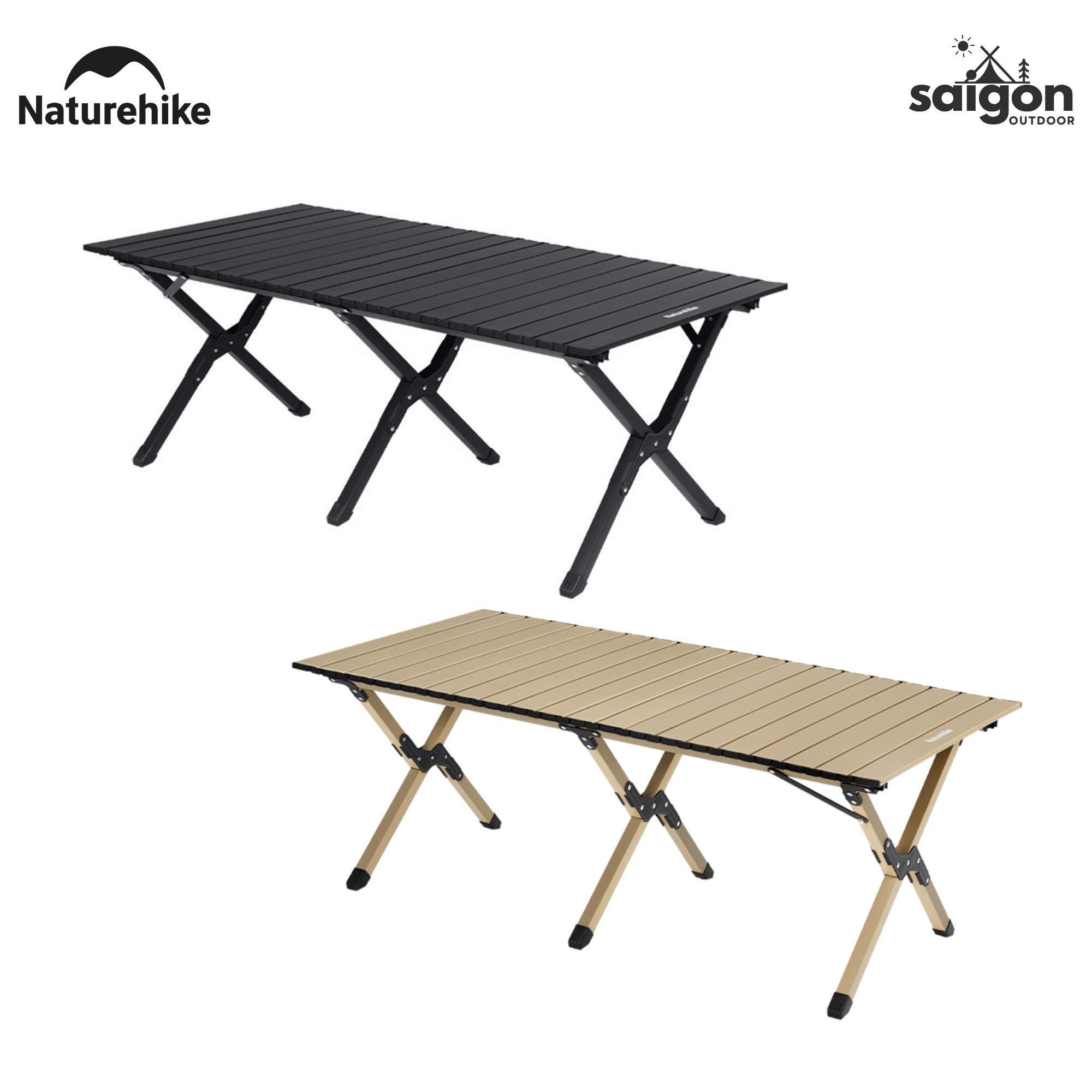 Bàn Cắm Trại Naturehike CNK2550JJ018 – Bàn Cuộn Trứng Thép Carbon, Gấp Gọn, Chịu Tải 70kg