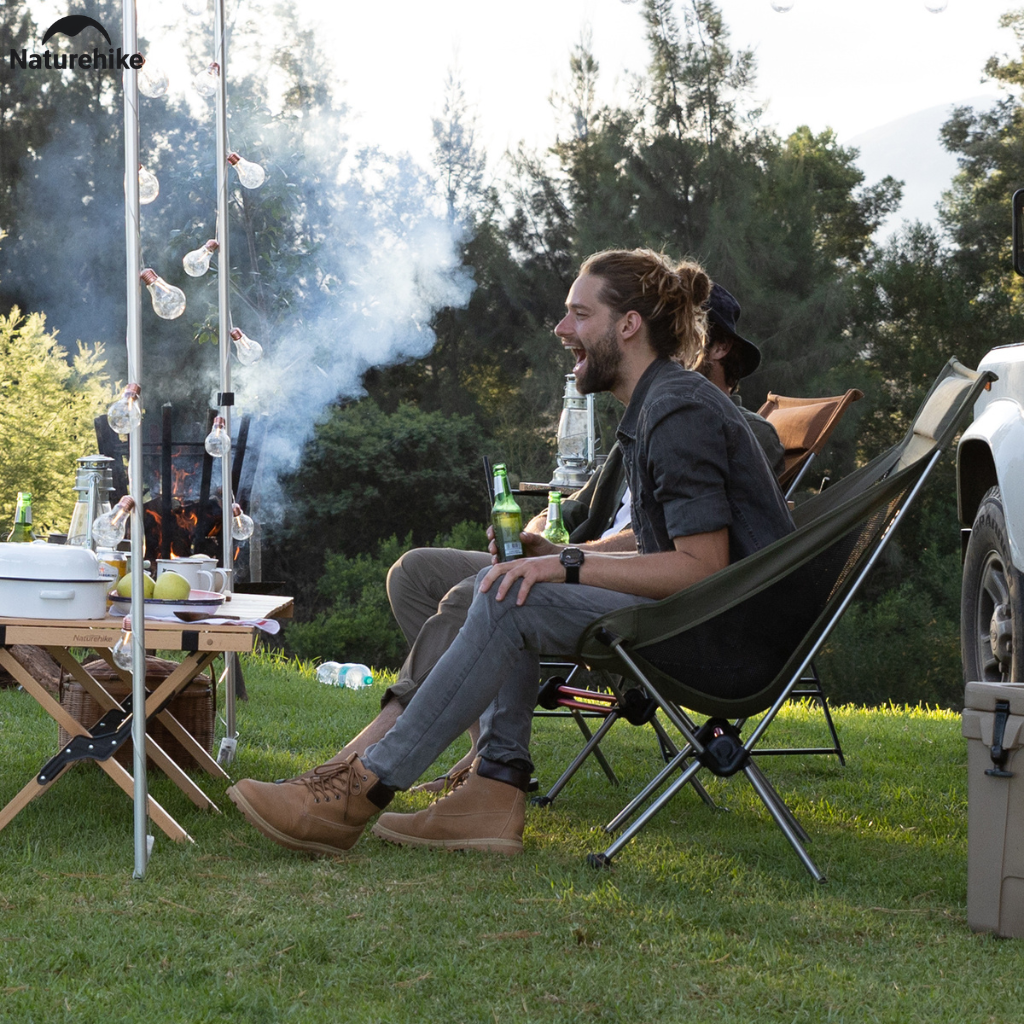 Ghế Cắm Trại Gấp Gọn Naturehike CNK2350JJ018 Moon Chair Siêu Nhẹ 1.35kg, Tải 120kg, Khung Nhôm 7075