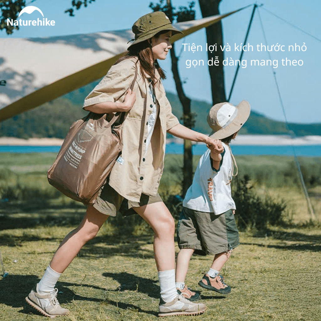 Đệm Hơi Naturehike CNK2550WS013 – Nệm Hơi Camping Tích Hợp Bơm Điện, Giường Hơi Gấp Gọn