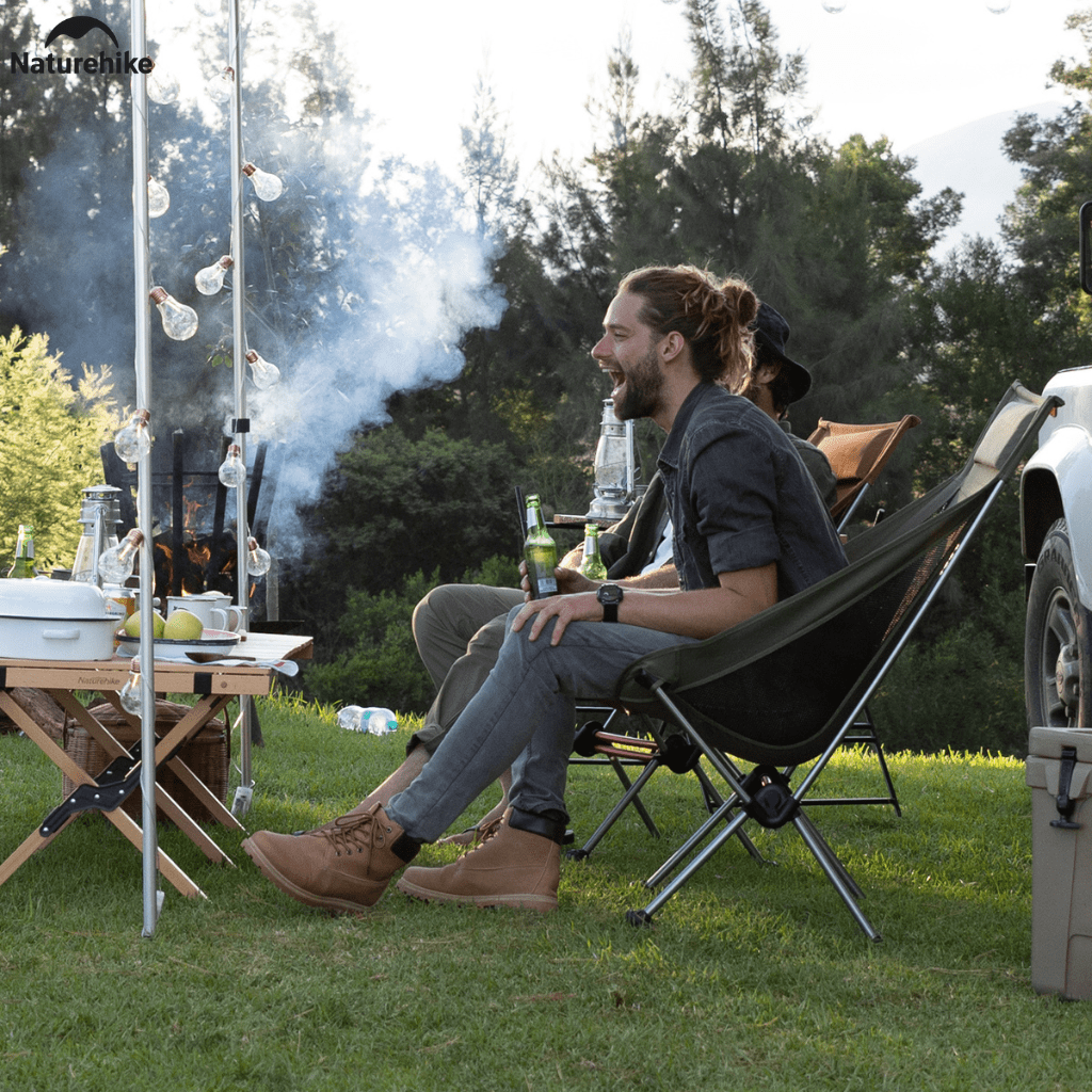 Ghế Cắm Trại Gấp Gọn Naturehike CNK2350JJ018 Moon Chair Siêu Nhẹ 1.35kg, Tải 120kg, Khung Nhôm 7075