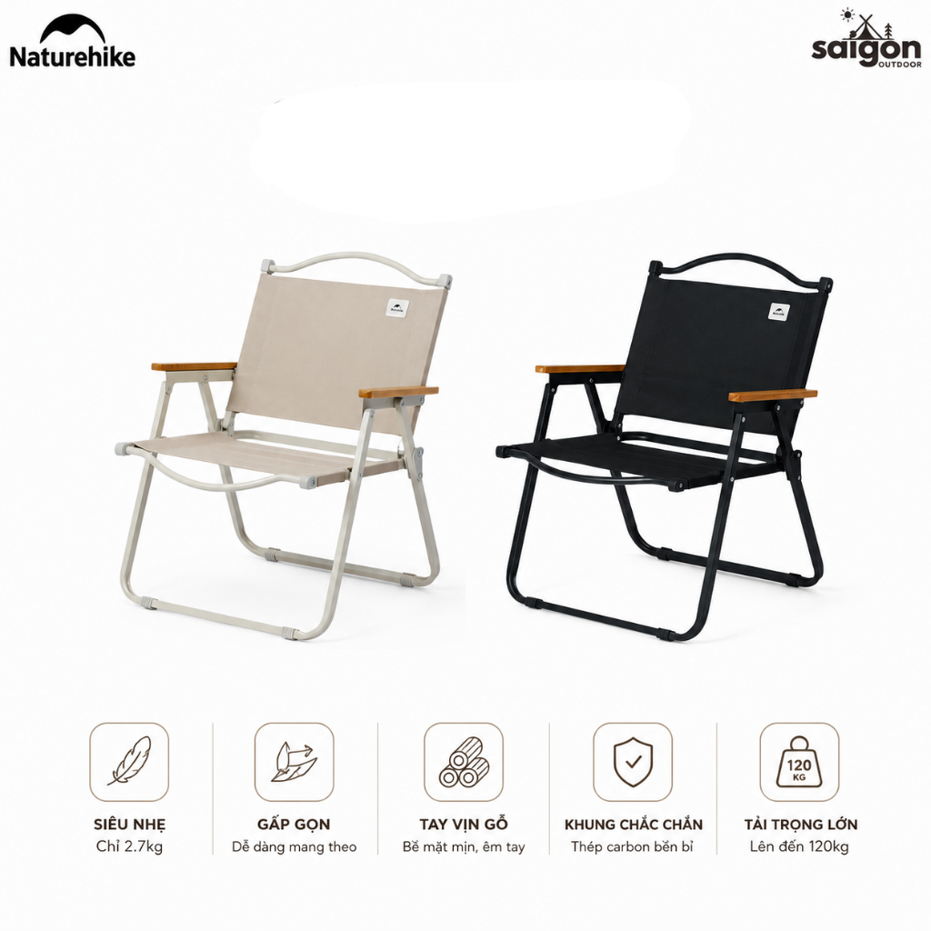 Ghế gấp dã ngoại Naturehike Folding Chair CNK2300JU012
