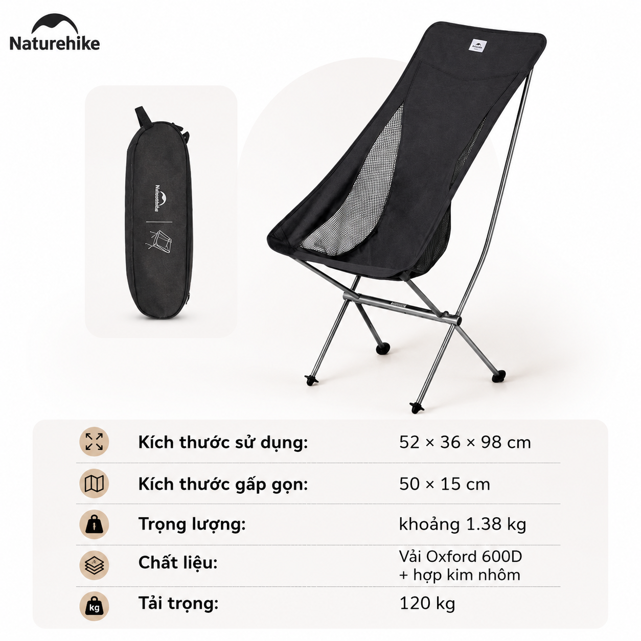 Ghế xếp mini gọn nhẹ Naturehike CNK2450JJ015