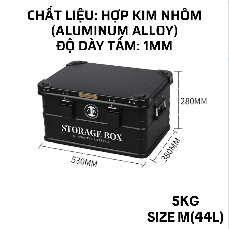 Thùng Nhôm Hợp Kim Cắm Trại