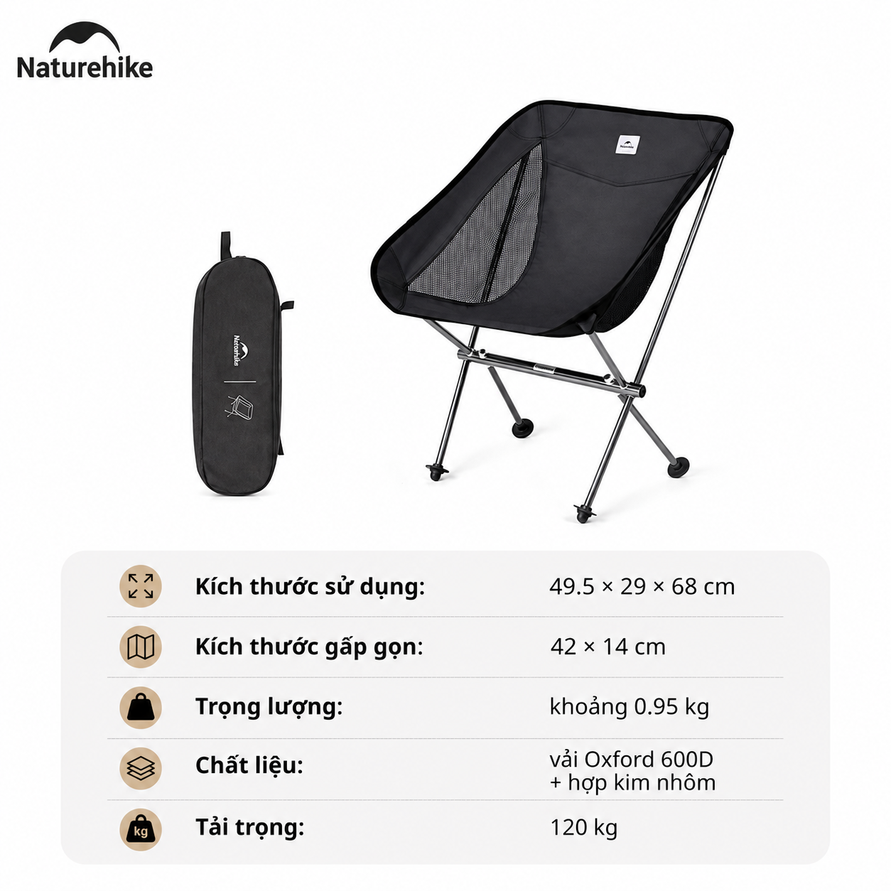 Ghế xếp mini gọn nhẹ Naturehike CNK2450JJ015