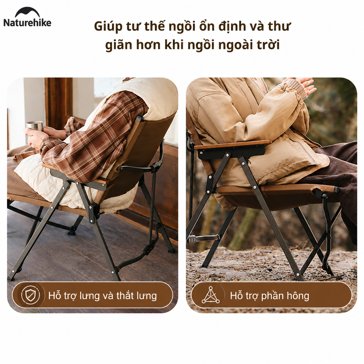 Ghế cắm trại gấp gọn Naturehike Portable Camping Chair CNK2300JJ018