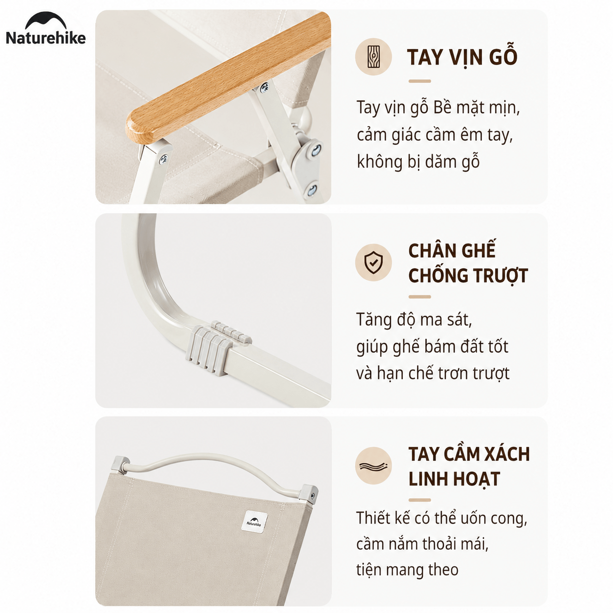 Ghế gấp dã ngoại Naturehike Folding Chair CNK2300JU012