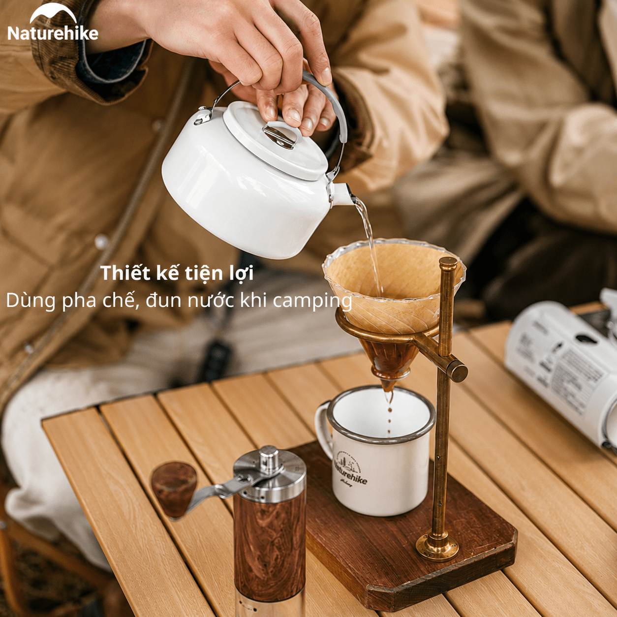 Bộ Nồi Dã Ngoại Naturehike CNK2450CF013 – Nồi Camping Tráng Men 5 Lớp, Chống Dính