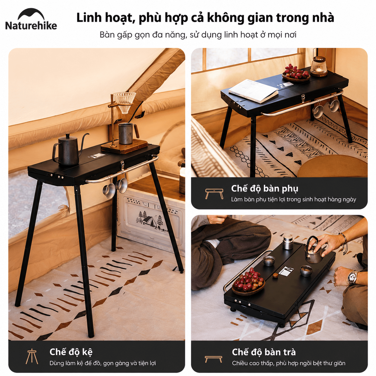 Bếp Nướng BBQ Naturehike N Play CNK2300015 – Bếp Than Dã Ngoại Gấp Gọn, Vỉ Nướng Lớn, Camping