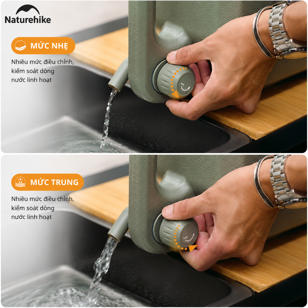 Can Nước Dã Ngoại Naturehike CNH22CJ018 Bình Đựng Nước Camping Có Van Xả Tiện Lợi Nhựa PP PE An Toàn