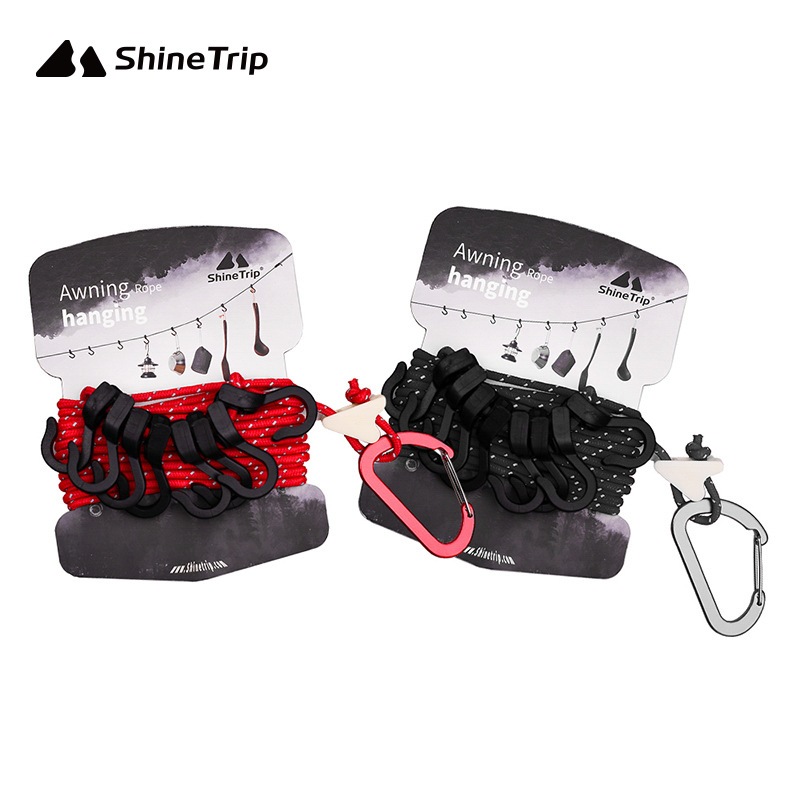 Dây Treo ShineTrip Dã Ngoại 4.3m 8 Móc & D-Ring Siêu Bền