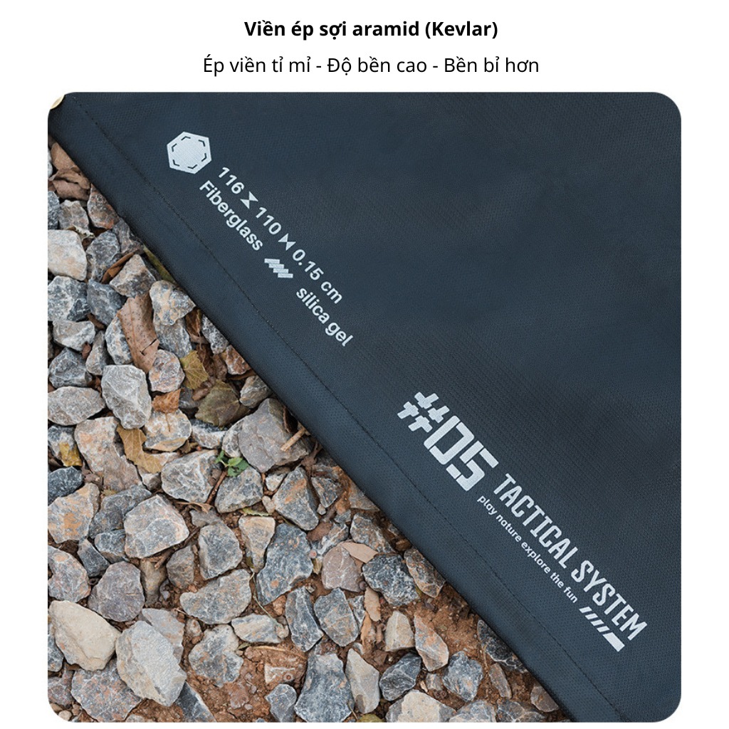 Thảm Chống Cháy ShineTrip 550°C Cho Bếp Củi Camping & BBQ – Bảo Vệ Mặt Đất Khi Nấu Ngoài Trời