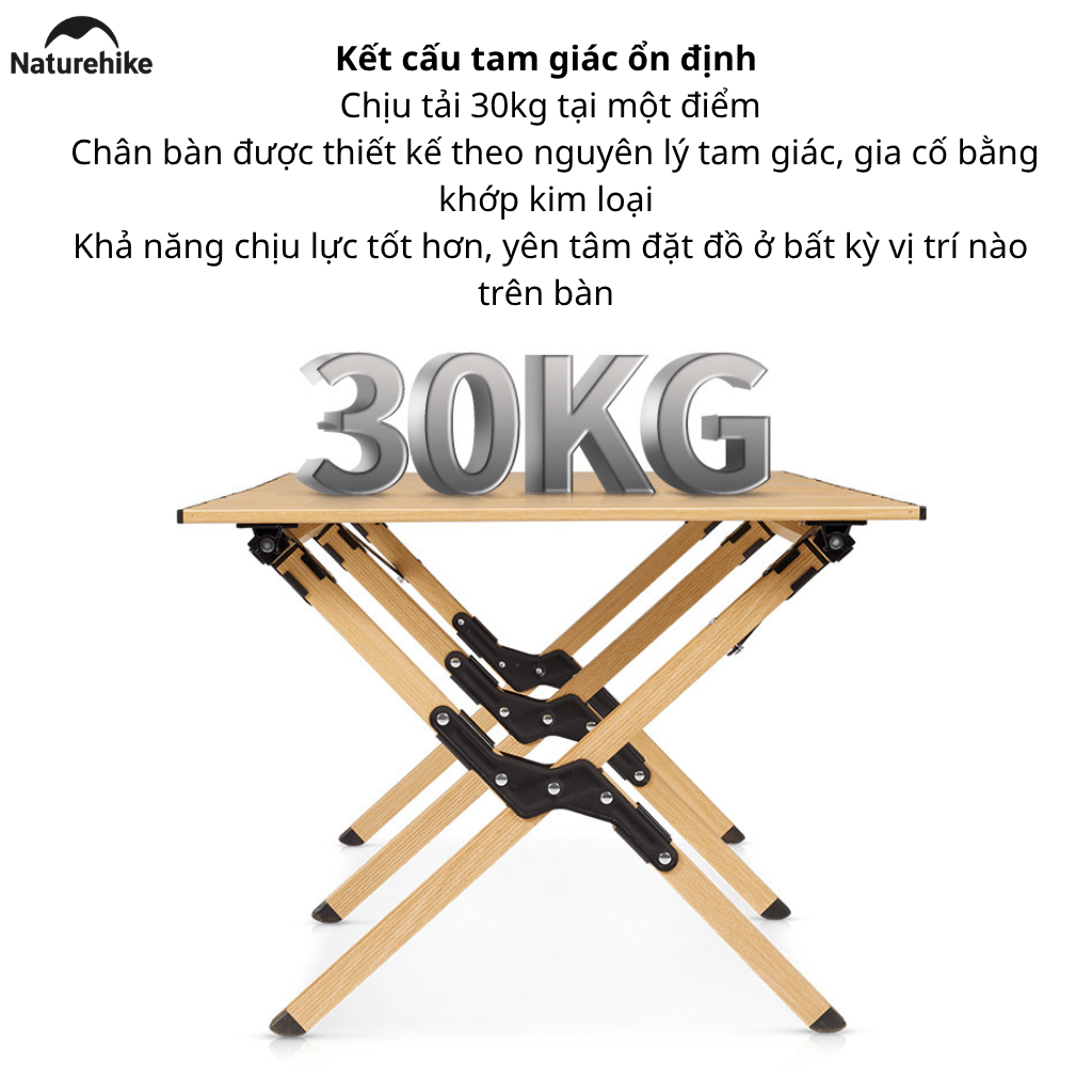 Bàn Hợp Kim Nhôm Gấp Gọn Naturehike CNK2300JU010 Mặt Cuộn – Bàn Camping Dã Ngoại Siêu Nhẹ