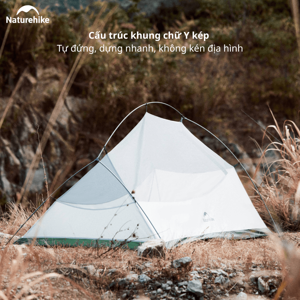 Lều Cắm Trại 2 Người Naturehike CNK2450WS032 Siêu Nhẹ 1.9kg – Lều Dã Ngoại 2 Lớp Chống Mưa Gió