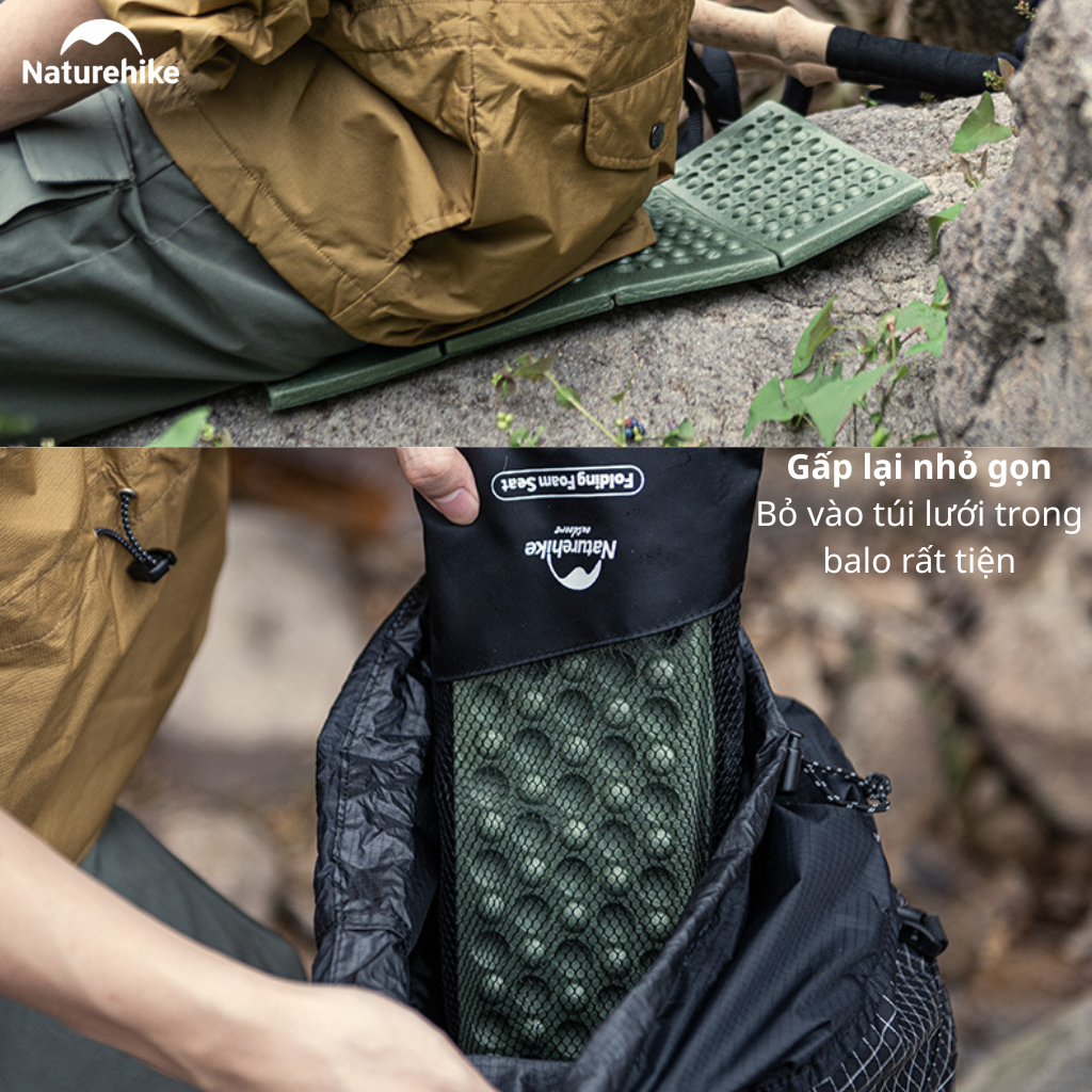Đệm Ngồi Gấp Gọn Naturehike NH20PJ025 XPE Siêu Nhẹ Cách Nhiệt Chống Thấm Đệm Lót Ngồi Dã Ngoại