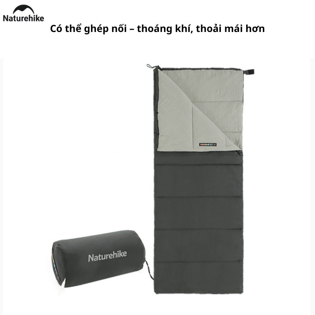 Túi Ngủ Naturehike NH22MSD05 Cotton F150 Giặt Máy Chống Nước Túi Ngủ Dã Ngoại 4 Mùa