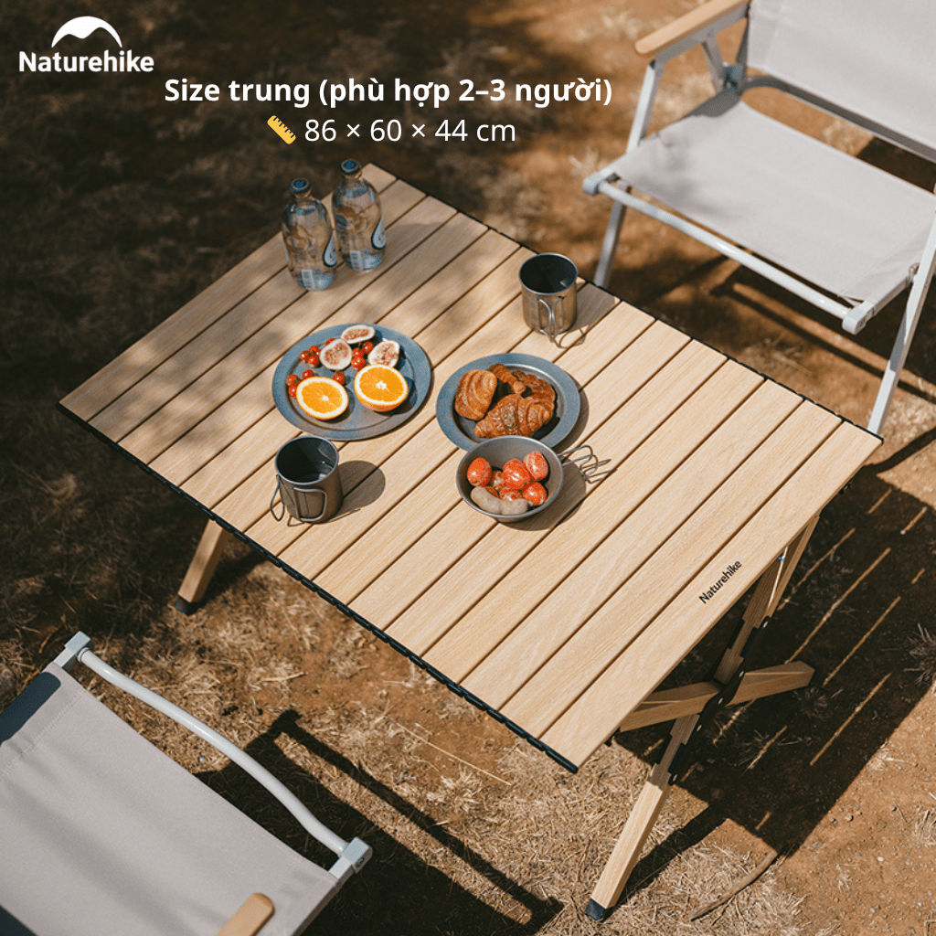 Bàn Hợp Kim Nhôm Gấp Gọn Naturehike CNK2300JU010 Mặt Cuộn – Bàn Camping Dã Ngoại Siêu Nhẹ