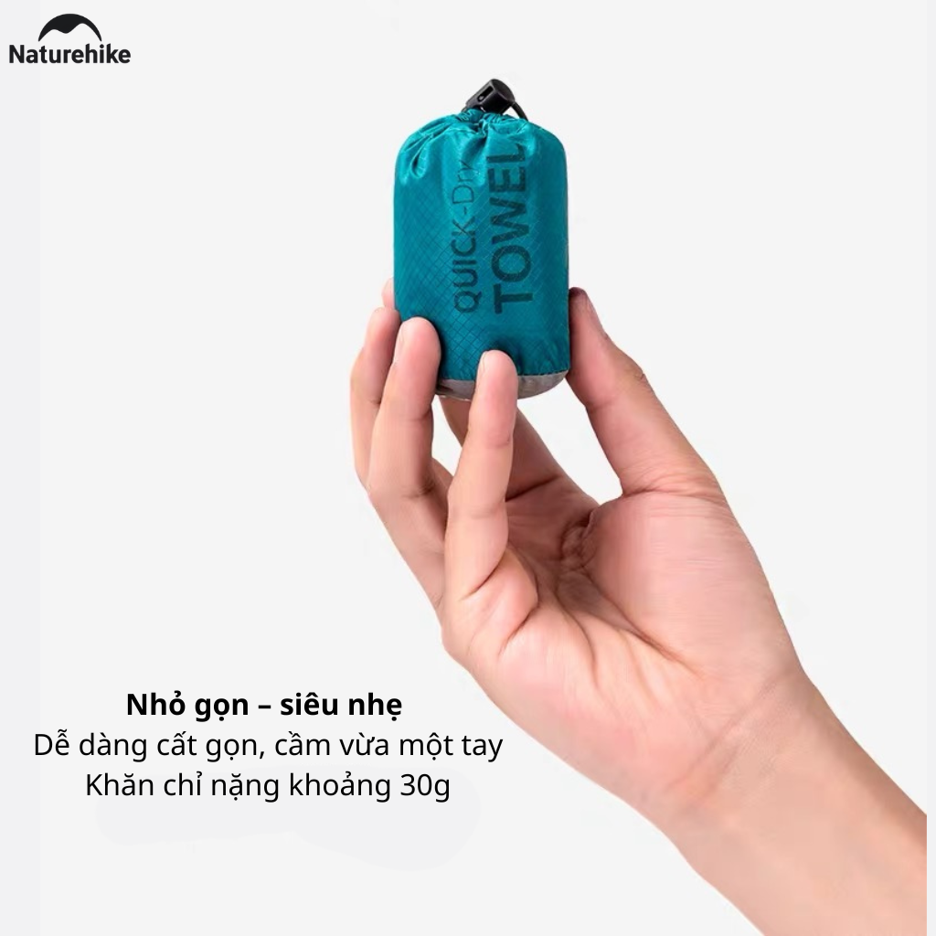 Khăn Tắm Thể Thao Naturehike NH19Y001-J, NH19Y002 Microfiber Nhanh Khô Siêu Nhẹ Khăn Du Lịch Camping