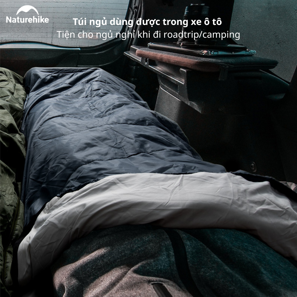 Túi Ngủ Naturehike NH21MSD08 Có Mũ 3 Mùa Y150 Chống Nước Ghép Đôi Túi Ngủ Camping Dã Ngoại
