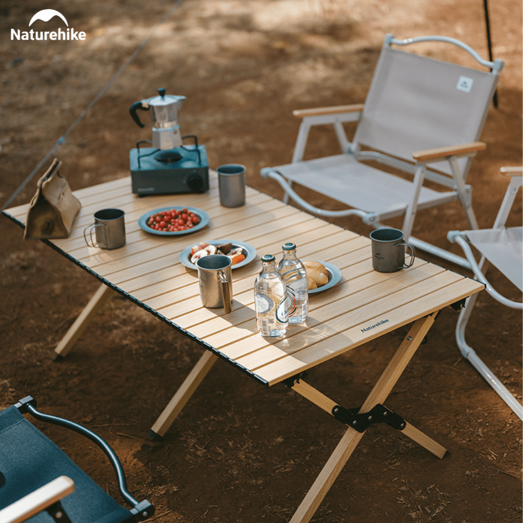 Bàn Hợp Kim Nhôm Gấp Gọn Naturehike CNK2300JU010 Mặt Cuộn – Bàn Camping Dã Ngoại Siêu Nhẹ