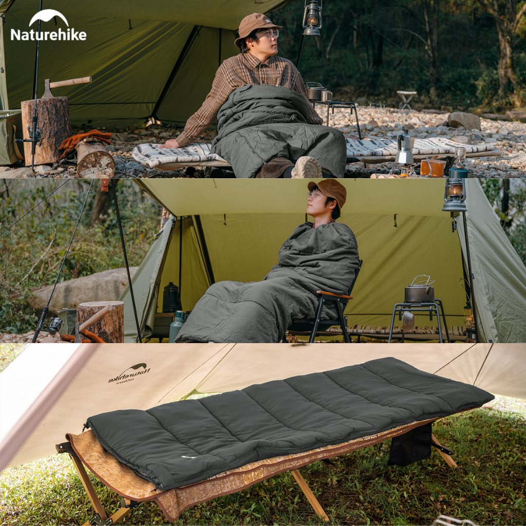 Túi Ngủ Naturehike NH22MSD05 Cotton F150 Giặt Máy Chống Nước Túi Ngủ Dã Ngoại 4 Mùa