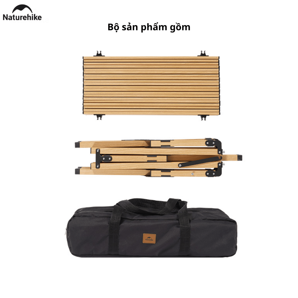 Bàn Hợp Kim Nhôm Gấp Gọn Naturehike CNK2300JU010 Mặt Cuộn – Bàn Camping Dã Ngoại Siêu Nhẹ