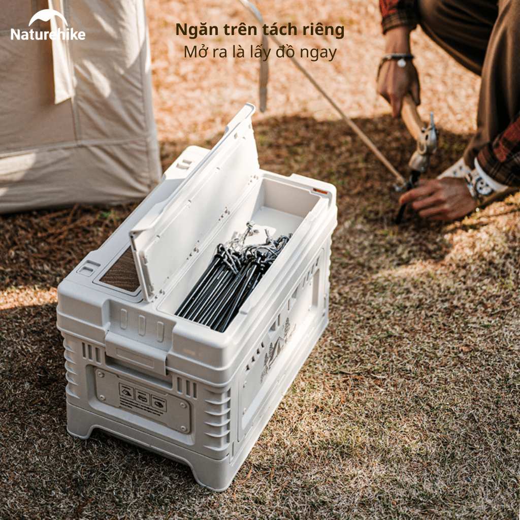 Thùng Nhựa Xếp Gọn Naturehike CNH22SN019 25L 50L Có/Không Ngăn Phụ - Thùng Đựng Đồ Camping Gấp Gọn