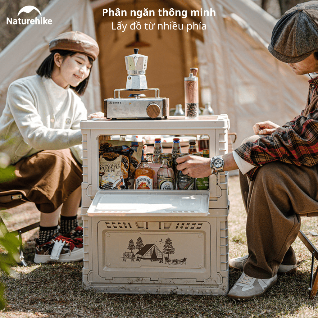 Thùng Nhựa Xếp Gọn Naturehike CNH22SN019 25L 50L Có/Không Ngăn Phụ - Thùng Đựng Đồ Camping Gấp Gọn