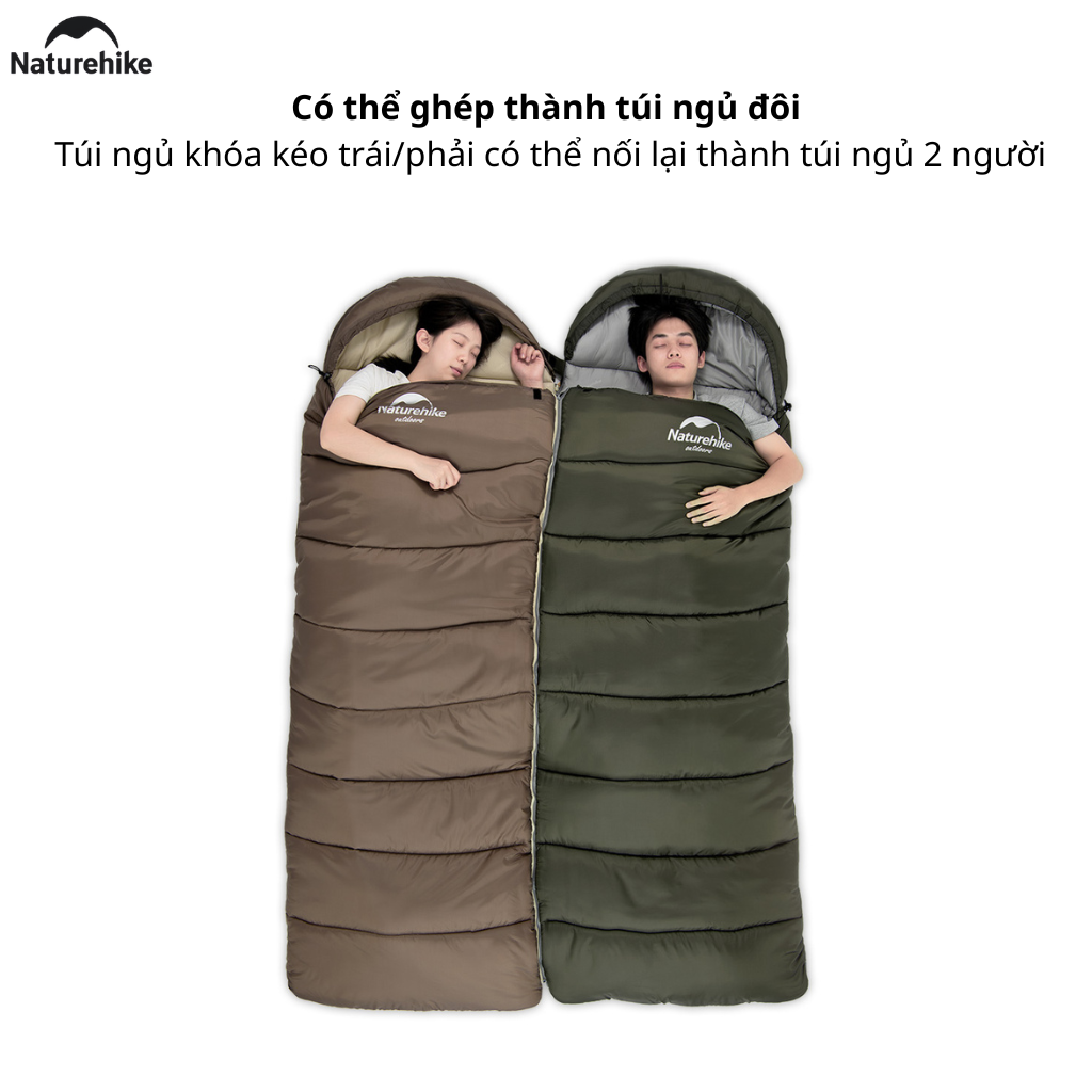 Túi Ngủ Naturehike NH20MSD07 Có Mũ Giữ Nhiệt Tốt - Túi Ngủ Dã Ngoại, Leo Núi, Chống Lạnh Cao Cấp