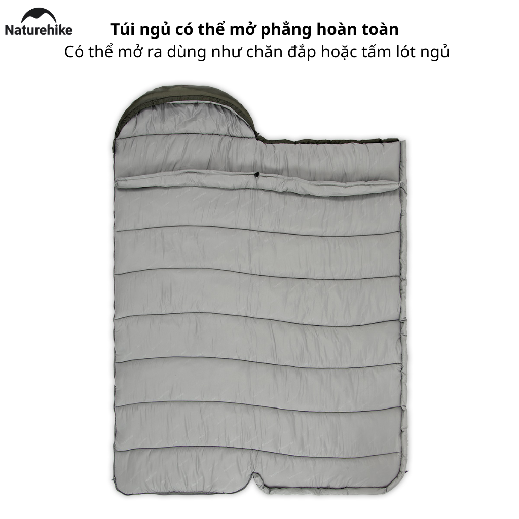Túi Ngủ Naturehike NH20MSD07 Có Mũ Giữ Nhiệt Tốt - Túi Ngủ Dã Ngoại, Leo Núi, Chống Lạnh Cao Cấp