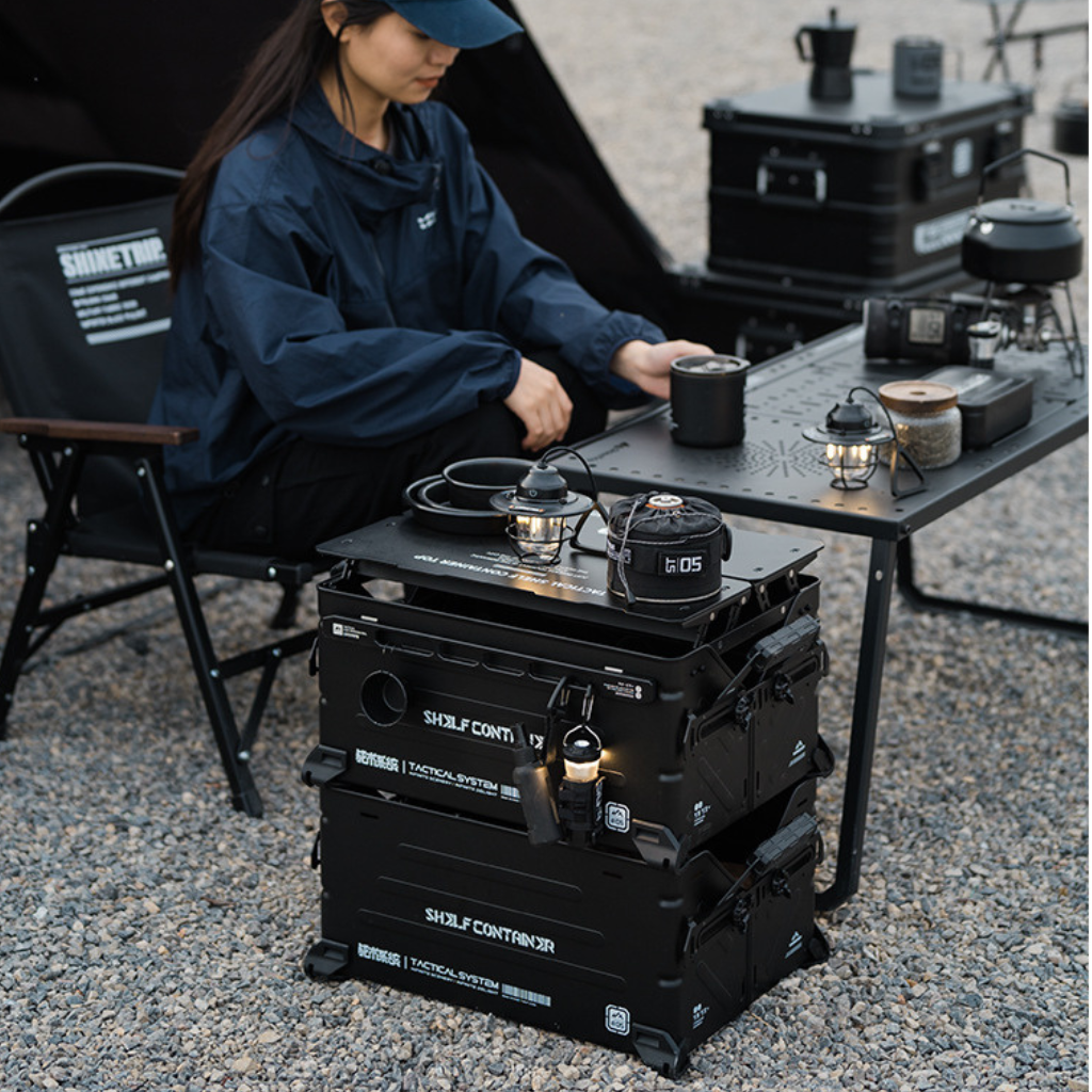 Hộp Đựng Đồ Cắm Trại ShineTrip Tactical 25L Nhôm Cao Cấp | Thùng Camping Đa Năng Xếp Chồng