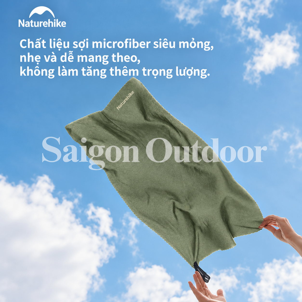 Khăn Tắm Thể Thao Naturehike Microfiber Nhanh Khô Siêu Nhẹ Khăn Du Lịch Camping NH19Y001-J, NH19Y002