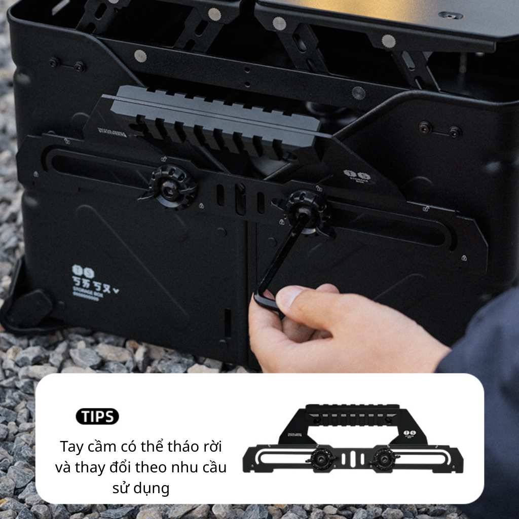 Hộp Đựng Đồ Cắm Trại ShineTrip Tactical 25L Nhôm Cao Cấp | Thùng Camping Đa Năng Xếp Chồng