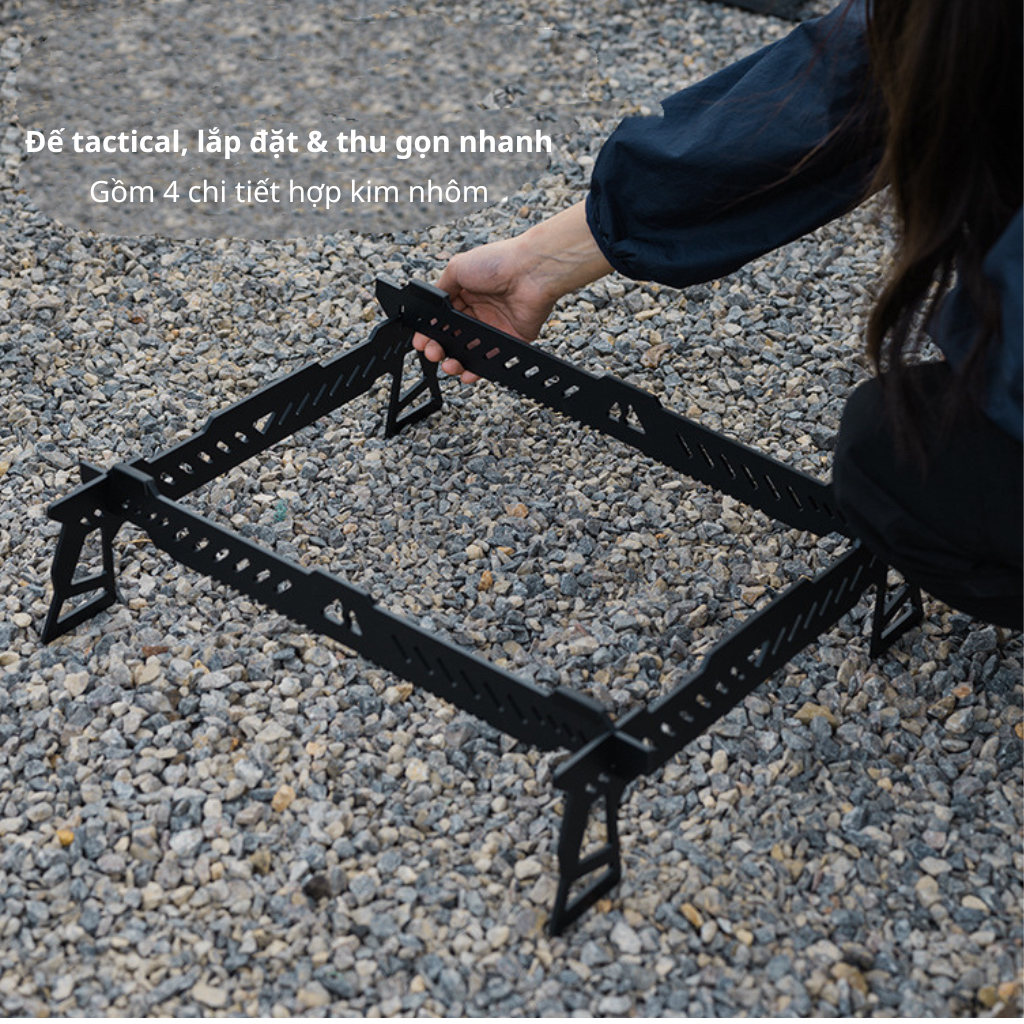 Hộp Đựng Đồ Cắm Trại ShineTrip Tactical 25L Nhôm Cao Cấp | Thùng Camping Đa Năng Xếp Chồng