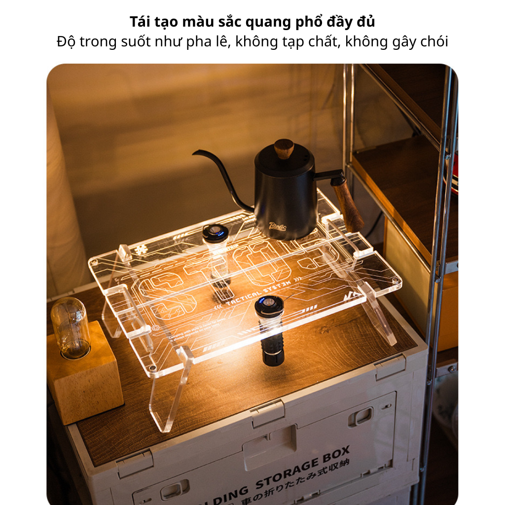 Bàn Camping Gấp Gọn SHINETRIP ST05 – Bàn Dã Ngoại Acrylic Trong Suốt Đa Năng, Nhẹ, Có Thể Xếp Chồng